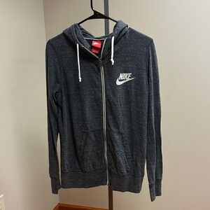 Nike Dark Gray Hoodie with White Accents